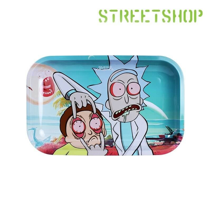 Plateau De Roulage Rick Et Morty - 18x12,5cm En Métal - Pratique Et Solide Pour Rouler